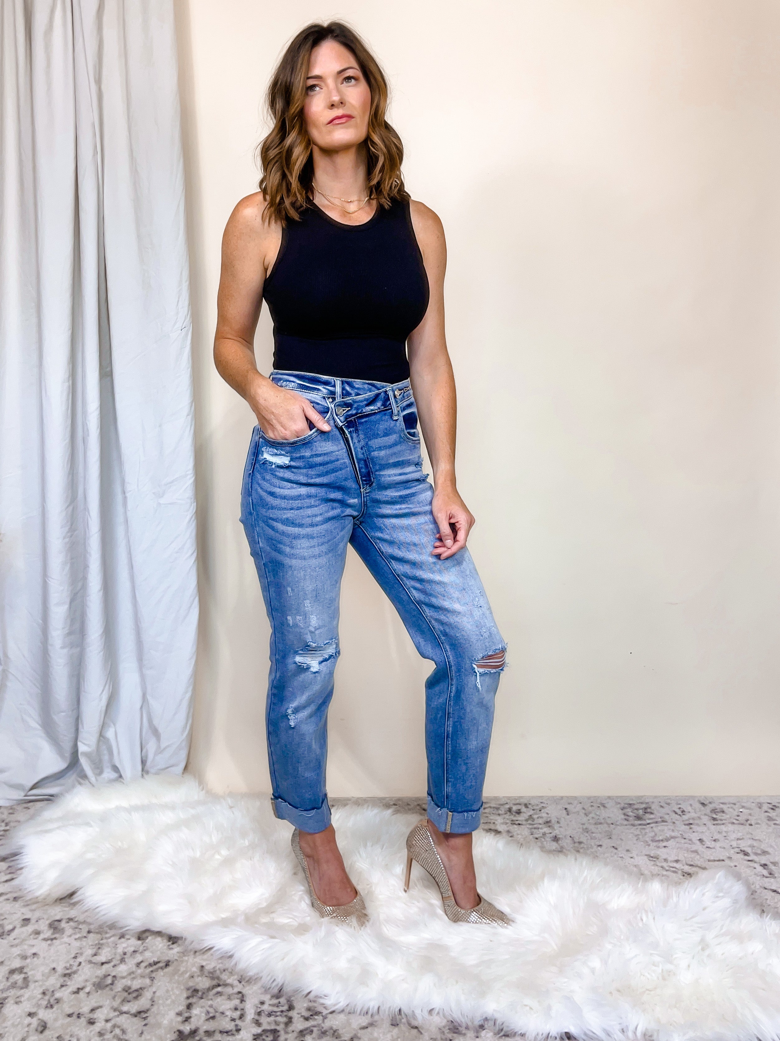 Slide Over Boyfriend Jean