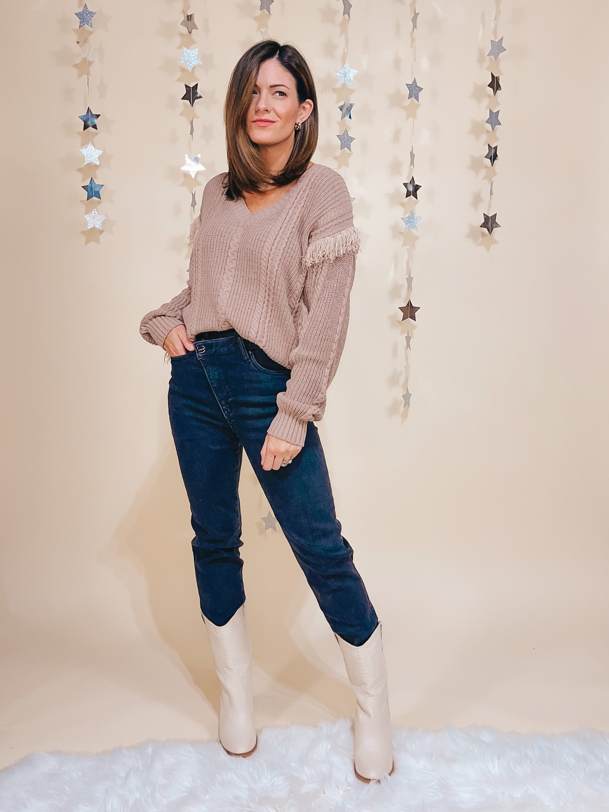 Boho Fringe Sweater