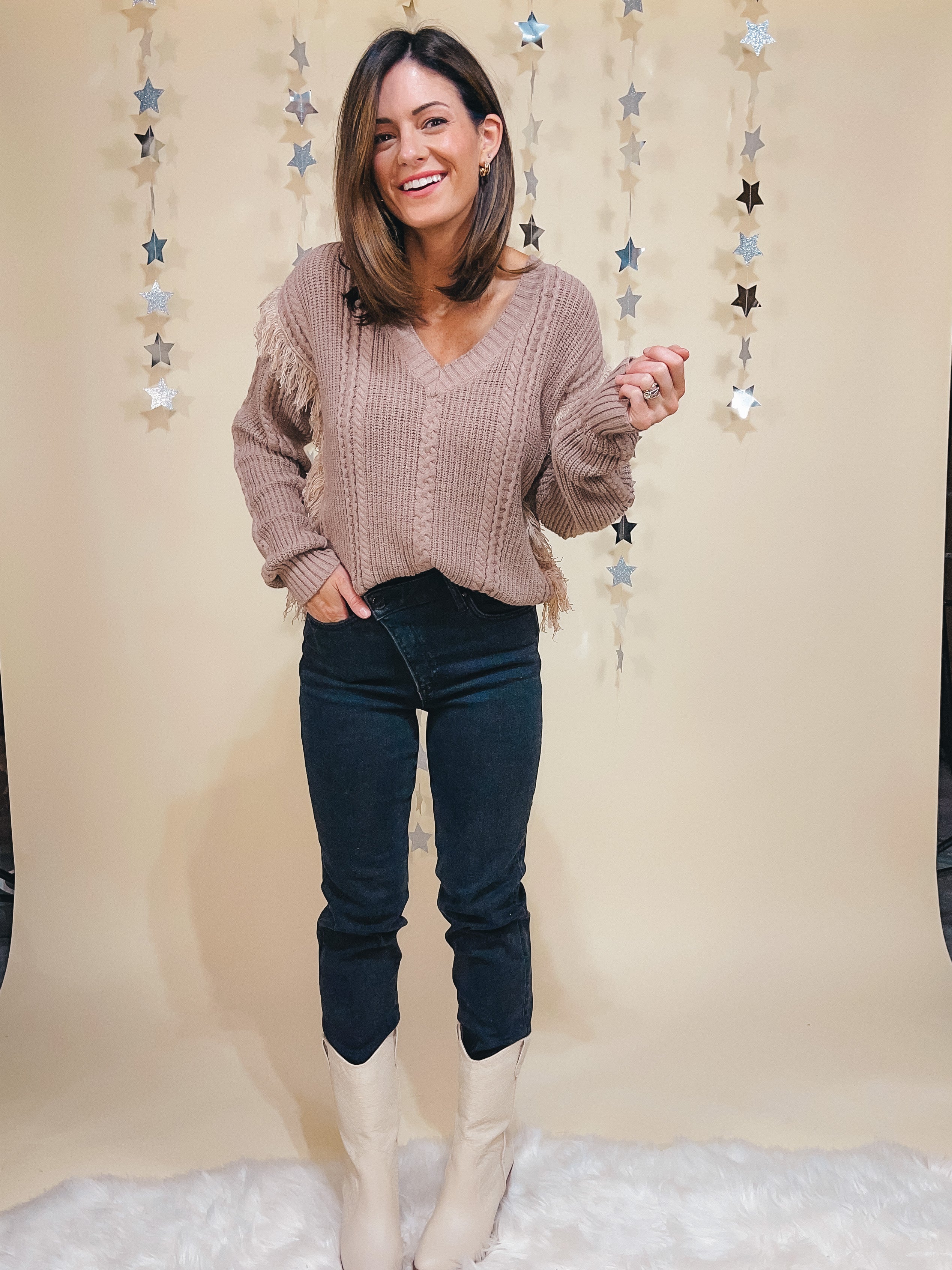 Boho Fringe Sweater